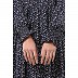 Summer full sleeves printed maxi dress- Navy